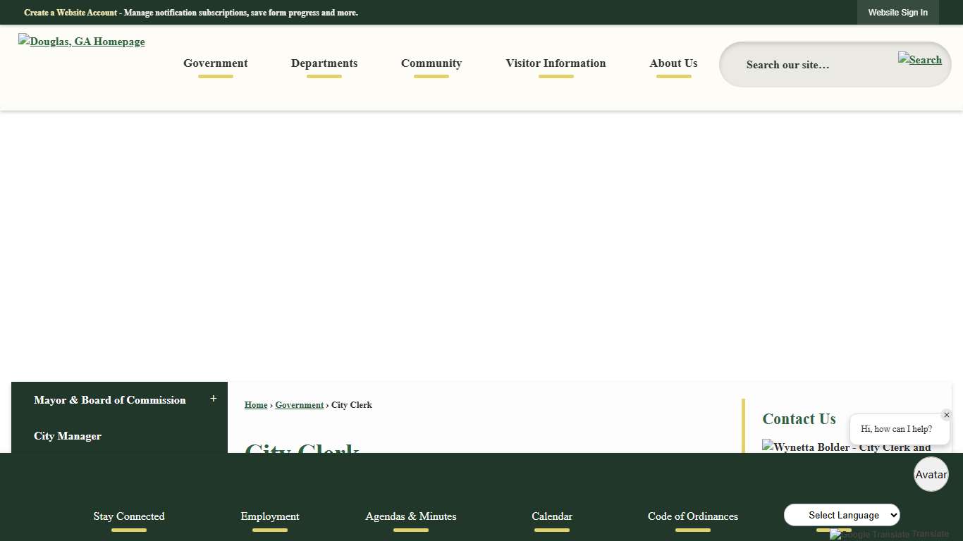 City Clerk Douglas, GA- Official Website